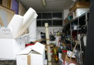 a room full of clutter