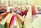 couple with shopping bags