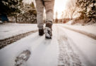 Boots in snow