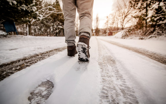 Boots in snow