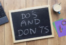 Do's and Don'ts chalkboard