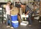 couple organizes garage